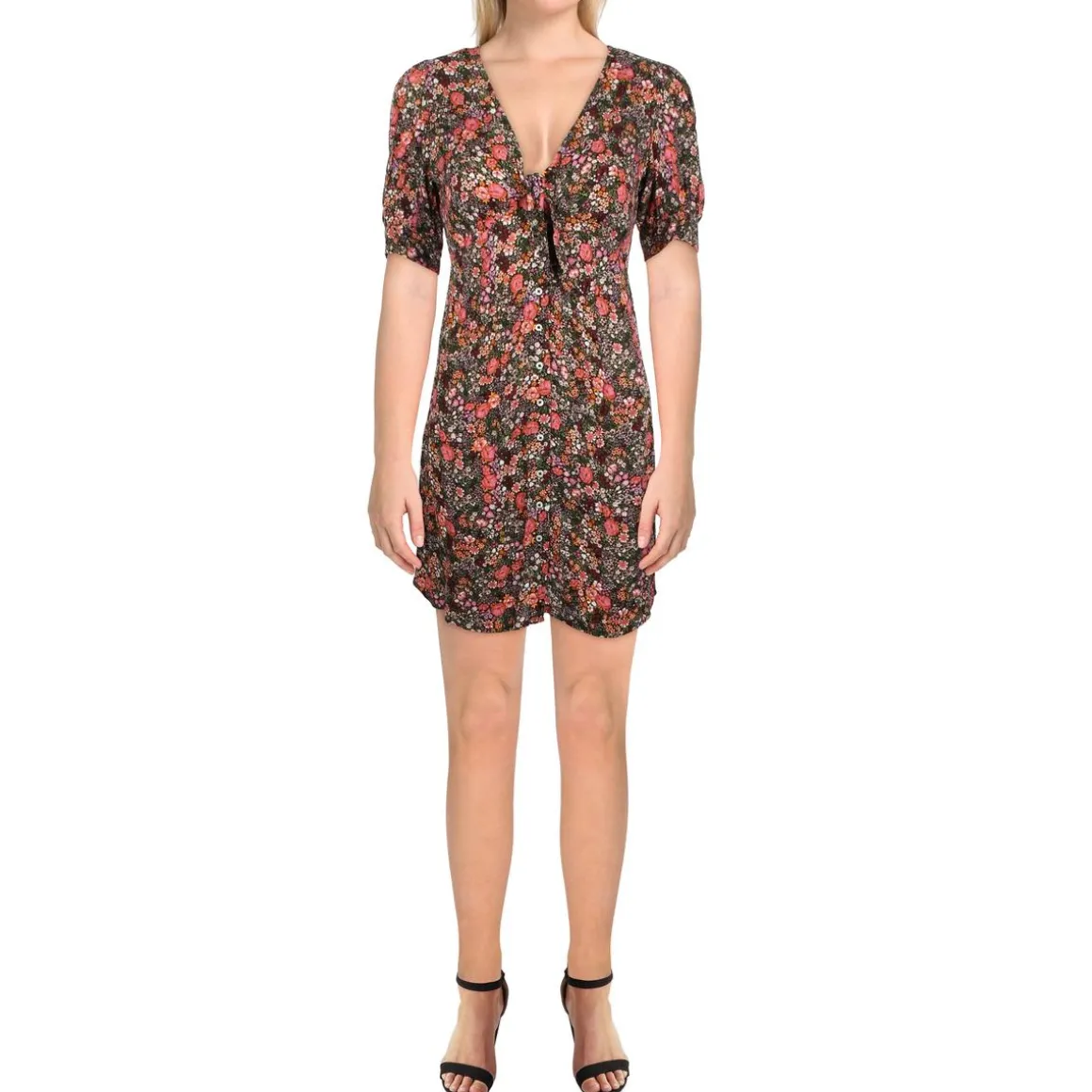 Ember Floral Mini Shirtdress