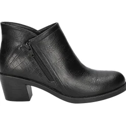Embossed Faux Leather Booties