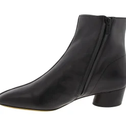Embossed Leather Ankle Boots
