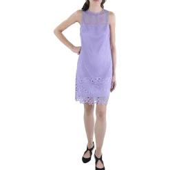 Embroidered Lace Sheath Dress