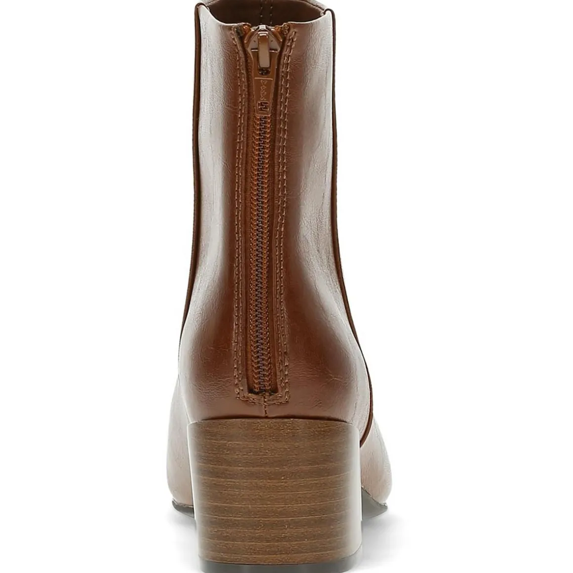 Emilie Zipper Faux Leather Booties