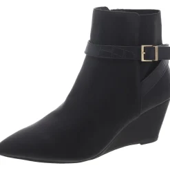 Emmie Faux Leather Wedge Boots