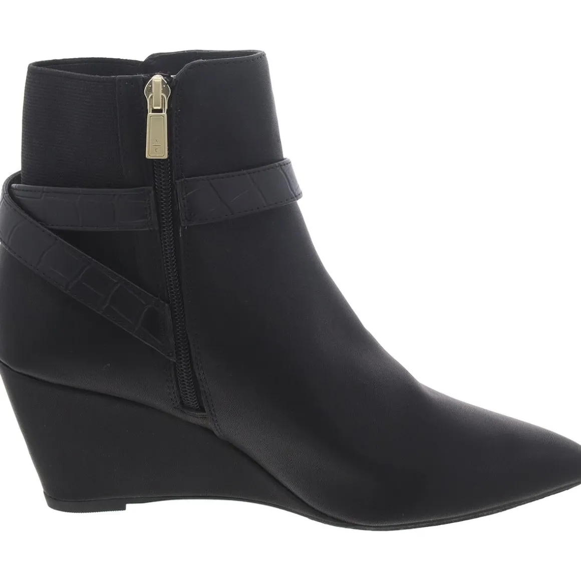 Emmie Faux Leather Wedge Boots