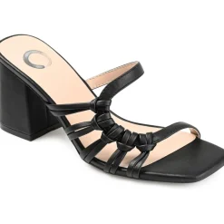 Emory Faux Leather Slip-On Slide Sandals