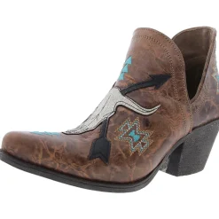 ENCORE SOUTHWESTERN Embroidered Leather Chelsea Boots