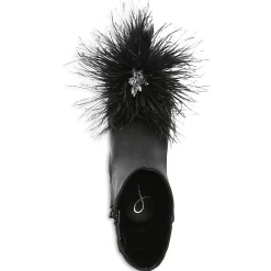 Ency Zipper Satin Ankle Boots