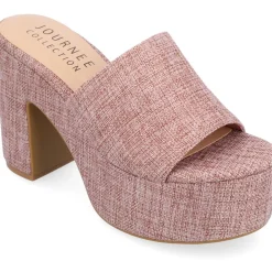 ENYYA Slide Open Toe Platform Heels