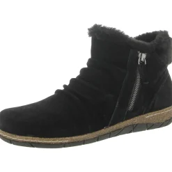 ETERIC Suede Faux Fur Lined Booties