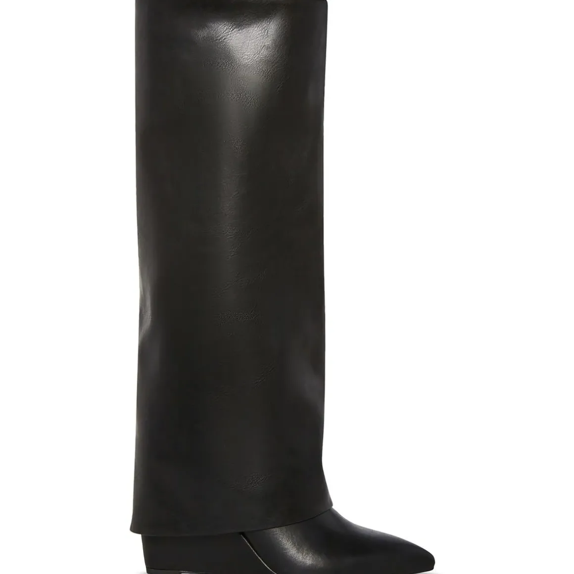 Evanderwc Faux Leather Cuffed Knee-High Boots