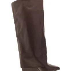 Evanderwc Faux Leather Cuffed Knee-High Boots