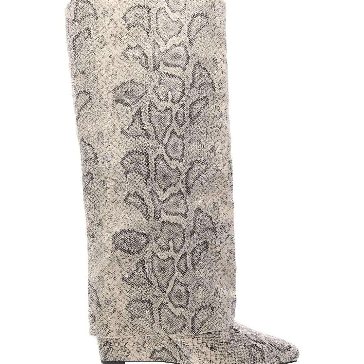 Evanderwc Faux Leather Cuffed Knee-High Boots