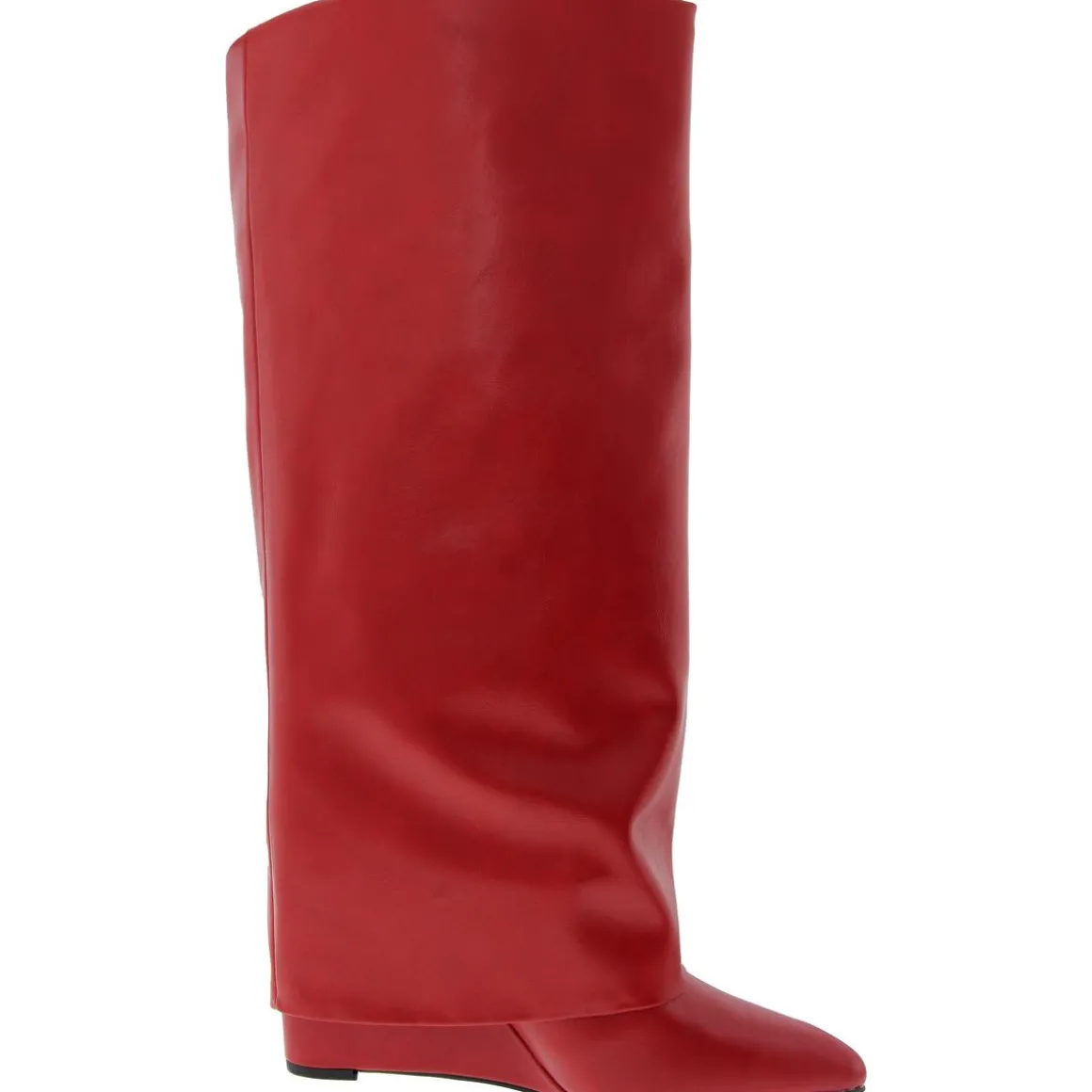 Evanderwc Faux Leather Cuffed Knee-High Boots