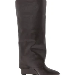 Evanderwc Faux Leather Cuffed Knee-High Boots