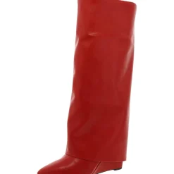 Evannder Fold-Over Wedge Boots