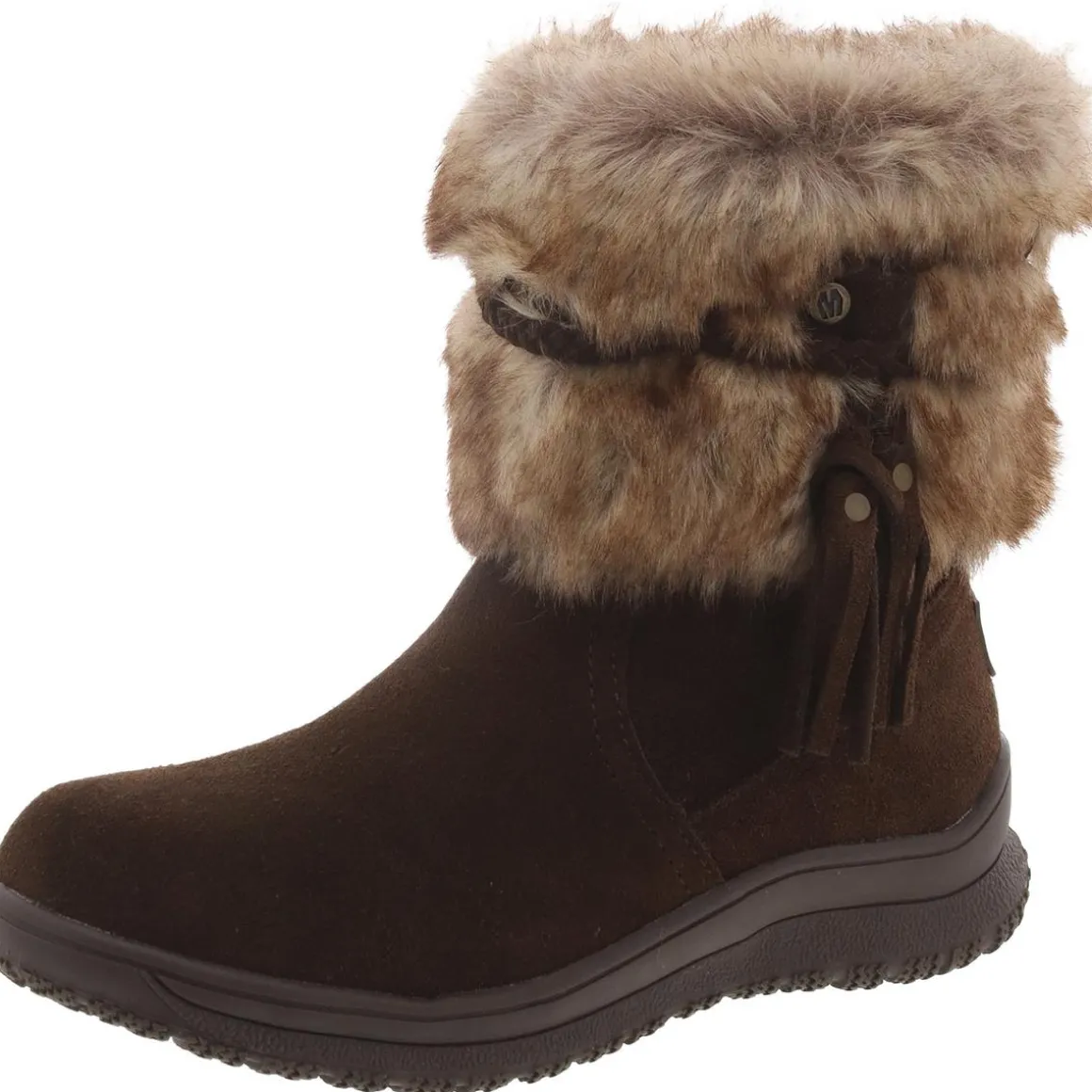Everett Leather Faux Fur Mid-Calf Boots