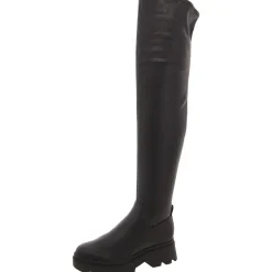 Evie Faux Leather Stretch Knee-High Boots