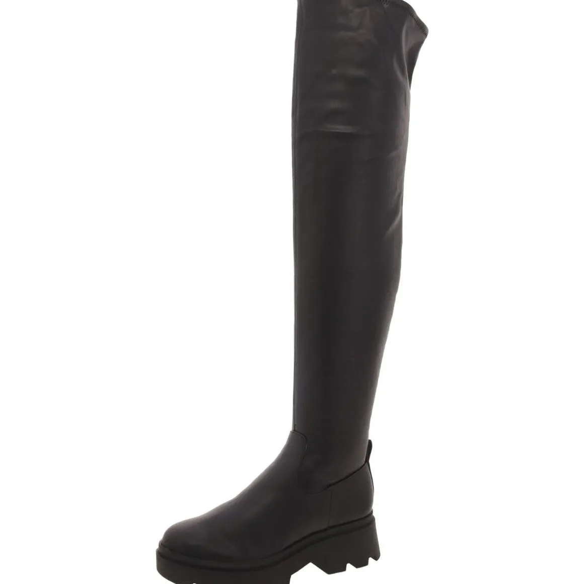 Evie Faux Leather Stretch Knee-High Boots
