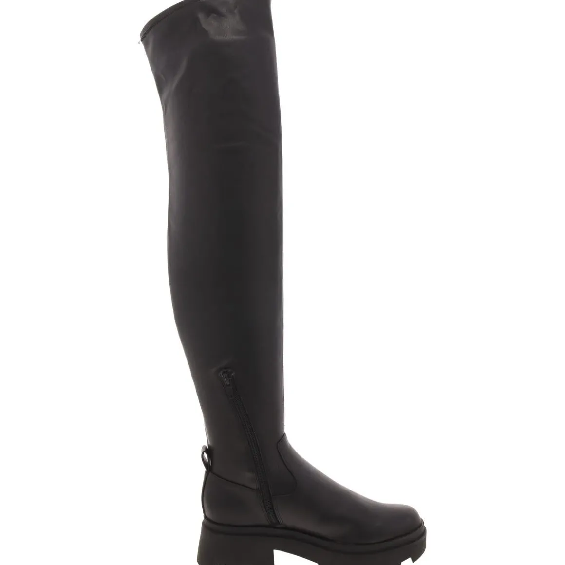 Evie Faux Leather Stretch Knee-High Boots