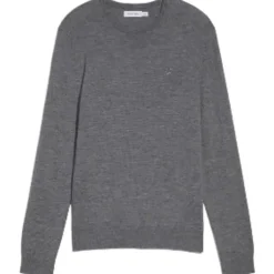 Extra Fine Merino Sweather Solid Knit Crewneck Sweater
