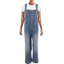 Faded Denim Overall Jeans