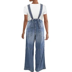 Faded Denim Overall Jeans
