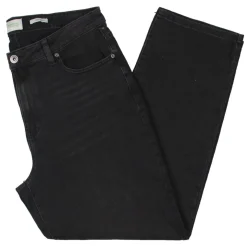 Faded High Rise Straight Leg Jeans