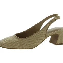 Faelynn Cork Square toe Slingback Heels