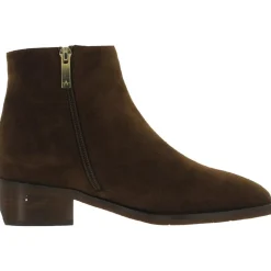 Faelynn Suede/Studs Zipper Booties