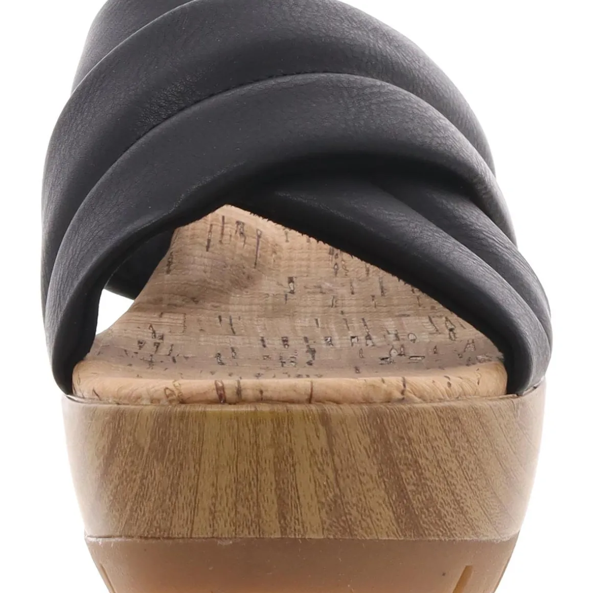 FAITHE Criss-Cross Faux Leather Wedge Sandals