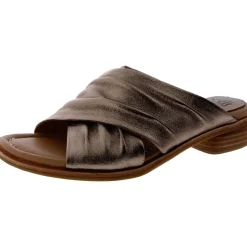 Fallon Leather Heels Slide Sandals