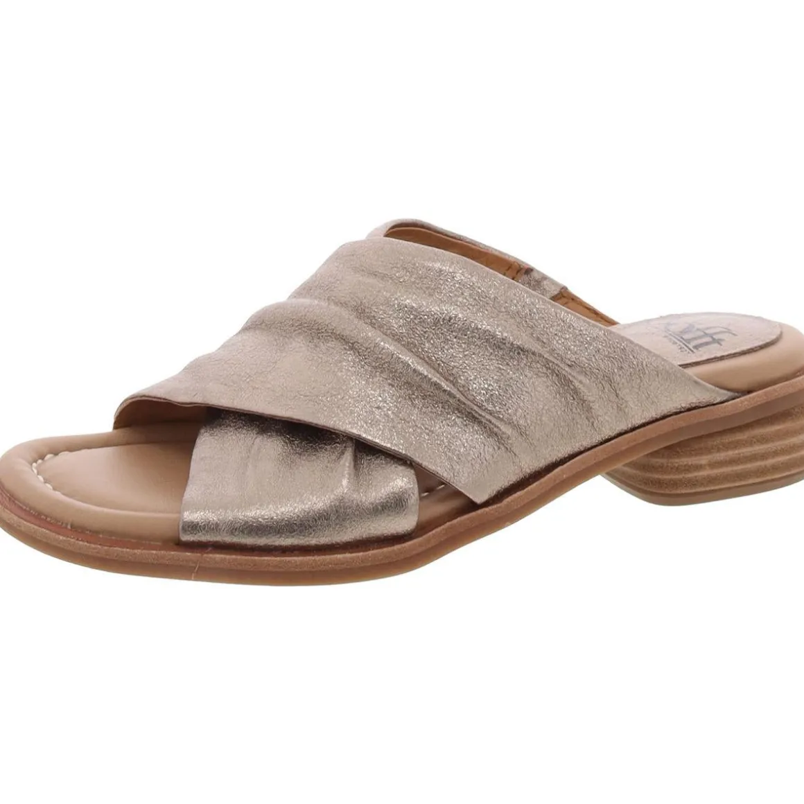 Fallon Leather Heels Slide Sandals