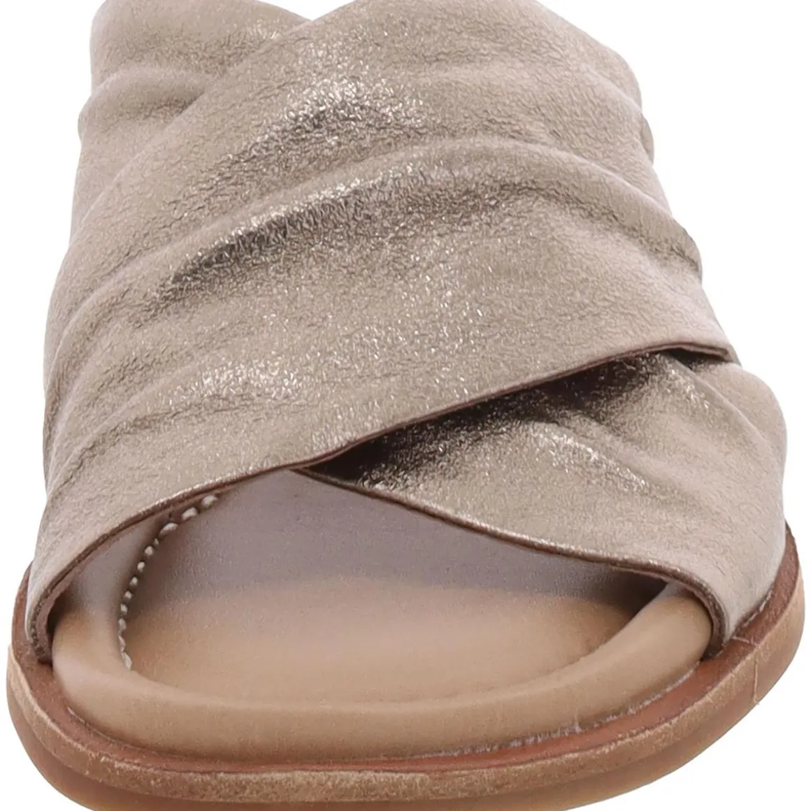 Fallon Leather Heels Slide Sandals