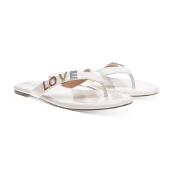 Fantasia Patent Embellished Flat Sandals