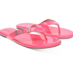 Fantasia Patent Embellished Flat Sandals
