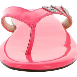 Fantasia Patent Embellished Flat Sandals