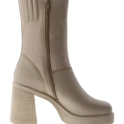 Fantsie Leather Square Toe Mid-Calf Boots