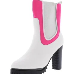 Fargo Faux Leather Slip On Mid-Calf Boots