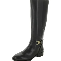 Faron Faux Leather Round Toe Mid-Calf Boots