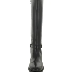 Faron Faux Leather Round Toe Mid-Calf Boots