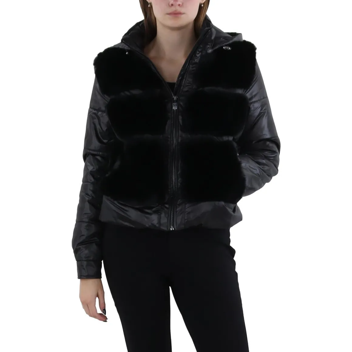 Faux Fur Cold Weather Puffer Jacket