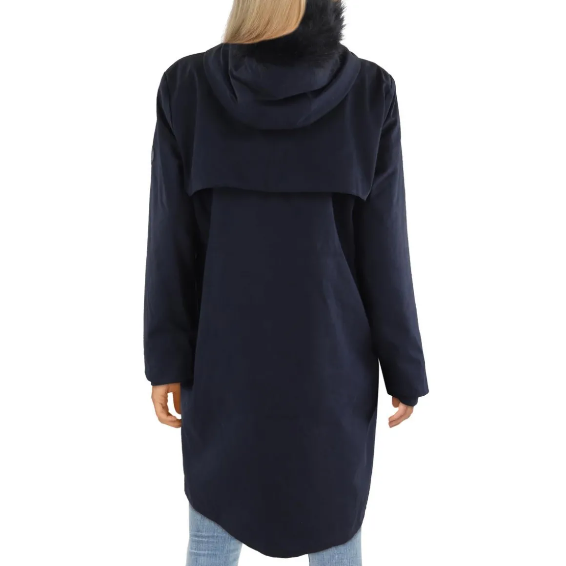 Faux Fur Cotton Parka Coat