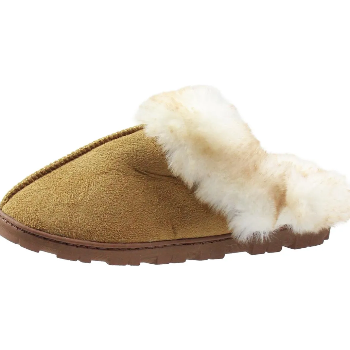 Faux Fur Faux Suede Slide Slippers