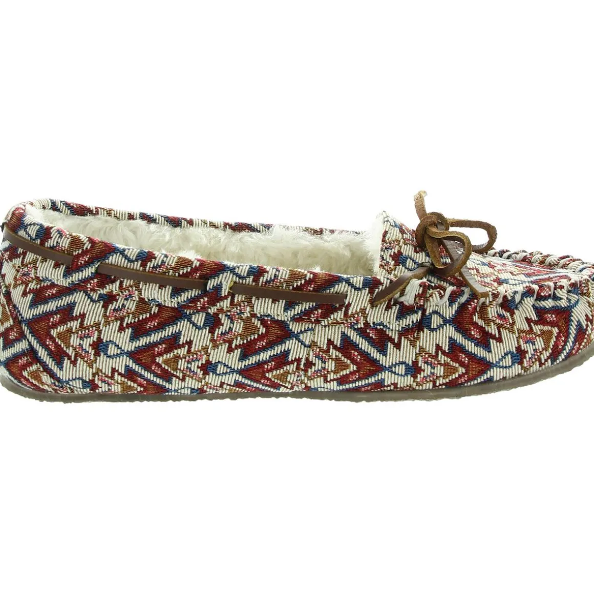 Faux Fur Lined Moccasin Slippers