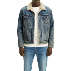 Faux Fur Lined Denim Denim Jacket