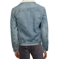 Faux Fur Lined Denim Denim Jacket