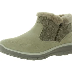 Faux Fur Lined Faux Fur Ankle Boots