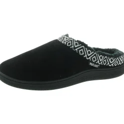 Faux Fur Lined Faux Suede Slide Slippers