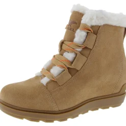 Faux Fur Lined Leather Ankle Boots