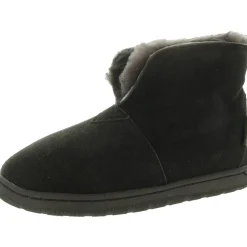 Faux Fur Lined Leather Booties