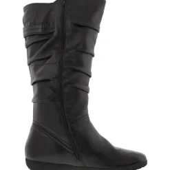 Faux Fur Lined Leather Mid-Calf Boots